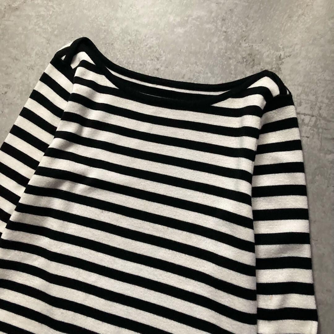 Muse Deuxieme Classe Boat Neck Striped Knit Wool Blend Gold