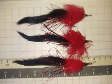  BARRY'S PIKE FLY Black and red 3/0 3 each 5 inches long. Magnum Pike fly