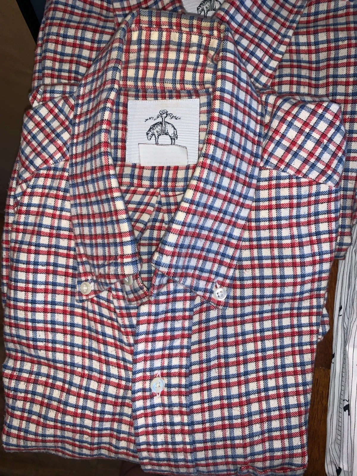 Camicie Brooks Brothers in pile nere in BB1 di Thom Browne