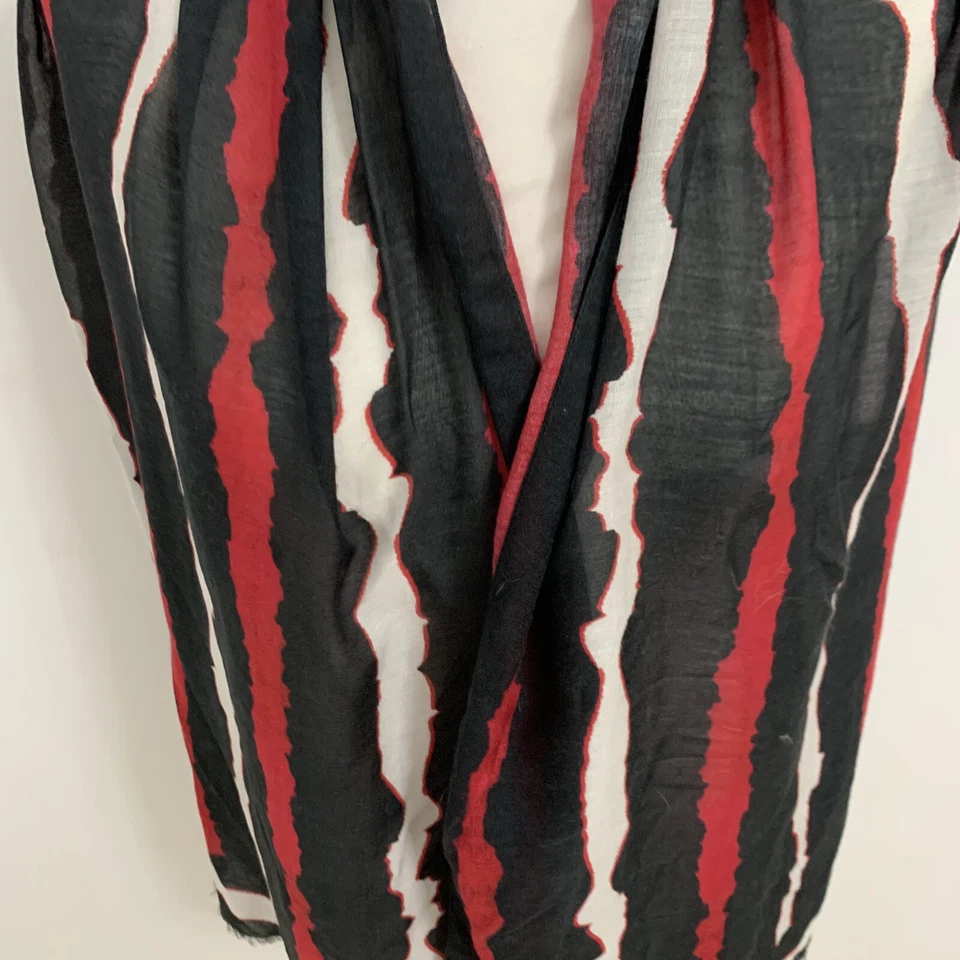 Cavalii Rayas Negro Rectángulo Lana Bufanda 68/26 in #A46 Foto 3 de 4