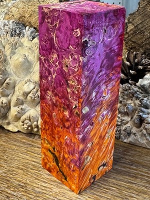 Stabilized Box Elder Burl Knife Scales/ Turning Block    BE52