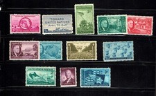 1945 U.S. COMMEMORATIVE  COMPLETE YEAR MINT SET  of 12 Sc#927-38 M/NH/OG Note!