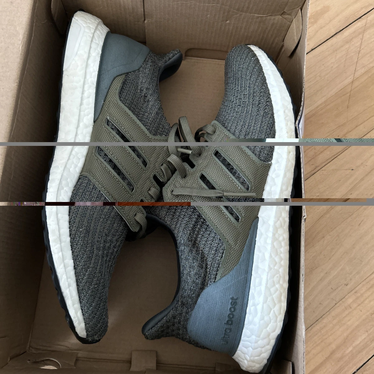 Adidas UltraBoost 4.0 Shoes Mens Size 12 Olive Green Running Sneakers DB2833 Adidas UltraBOOST in legend ivy/raw khaki. available online  main image 4