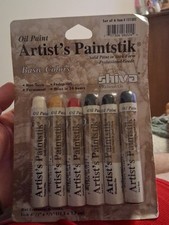 Shiva Artist's Paintstik Oil Paint Set 6 Basic  Iridescent Primary Colors 2 lot
