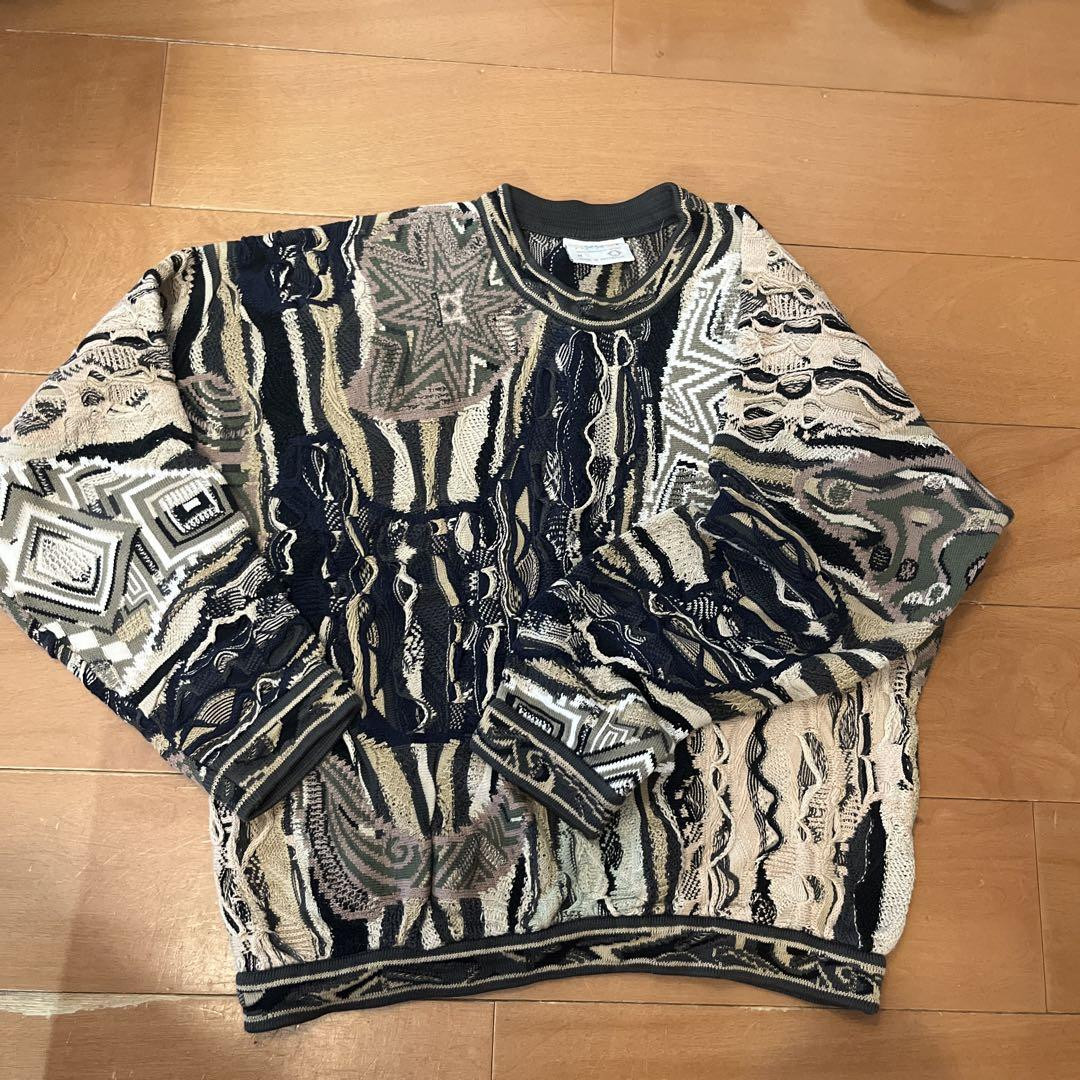 COOGI] Vintage 3D Knit [1990s-] Super Rare multicolor SIZE M