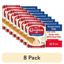  8 pack Nestle Carnation Vitamin D Added Evaporated Milk, 12 fl. oz. Can