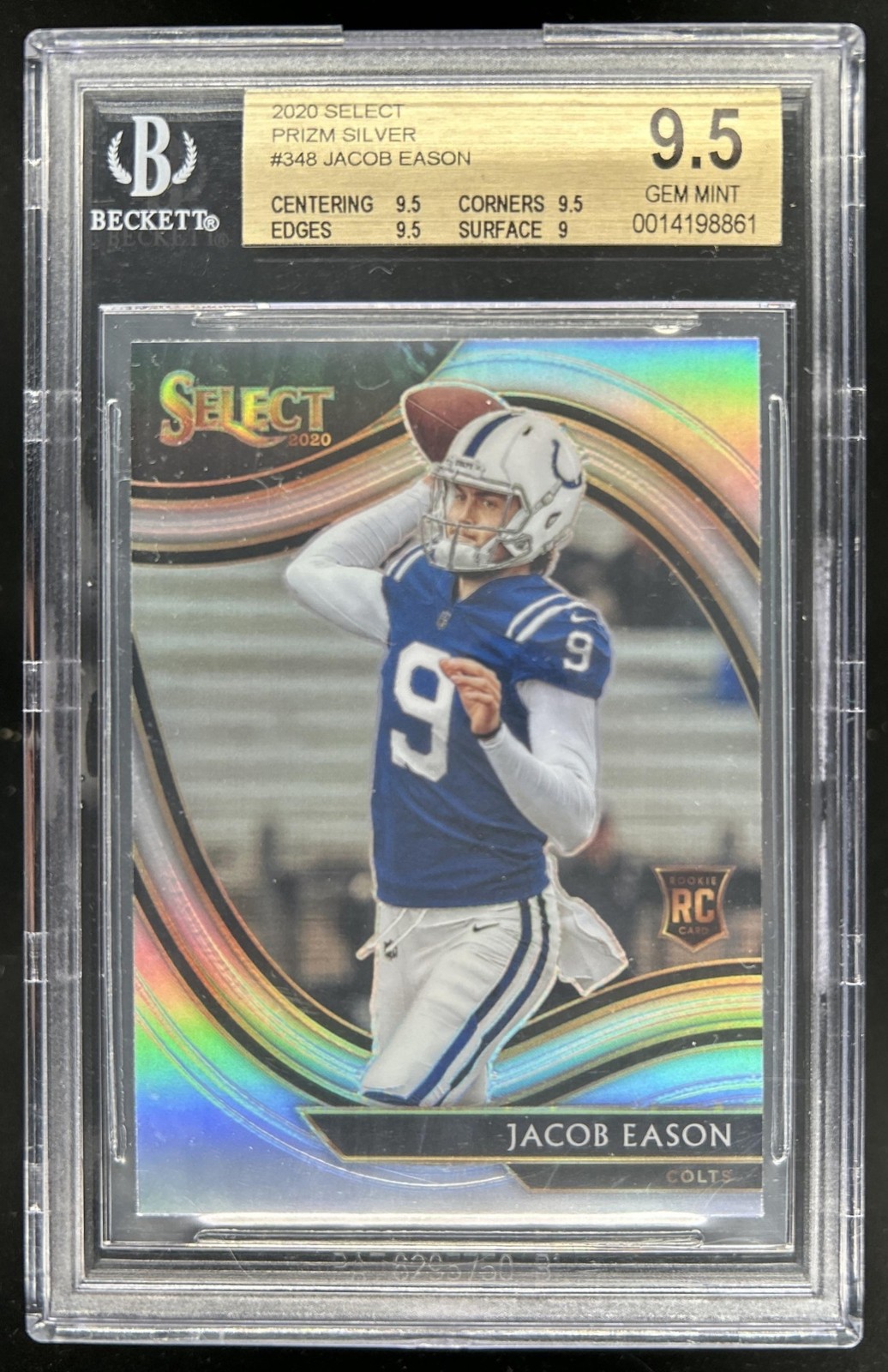 Jacob Eason Panini Select #348 Silver