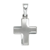 "Jobo \"40704\" AnhäNger Kreuz 925 Sterling Silber Massiv Teil Matt KreuzanhäNger"