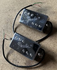 Rare SET of Fender USA American Pro. Shawbucker Humbucker Pickups, Chrome + Logo