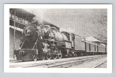 Postcard Mauch Chunck PA Lehigh Valley Train #2021 Track View Reprint TCA
