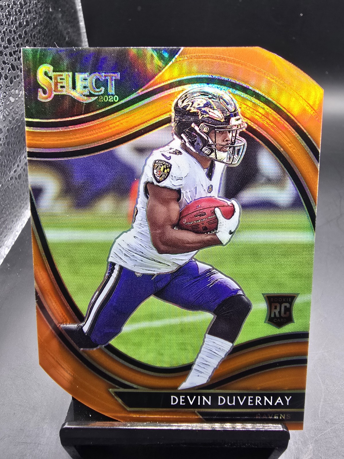 2020 Panini Select Field Level Orange Prizm Die-Cut Devin Duvernay Rookie RC