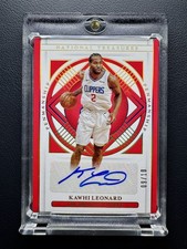2020-21 Panini National Treasures Kawhi Leonard Penmanship GOLD Auto /10 Clipper