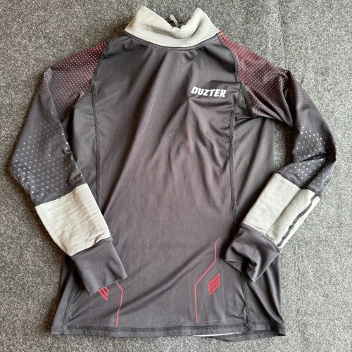Duzter Cut Resistant Hockey Base Layer Top Youth Small Black Red Compression