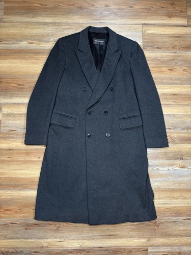 SAINT LAURENT (YSL) Cappotto lungo uomo vintage Yves Saint Laurent YSL lana pesante taglia L