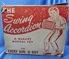 Vintage The Swing Accordion Musical Toy Carlin Brothers Boy or Girl American Mad