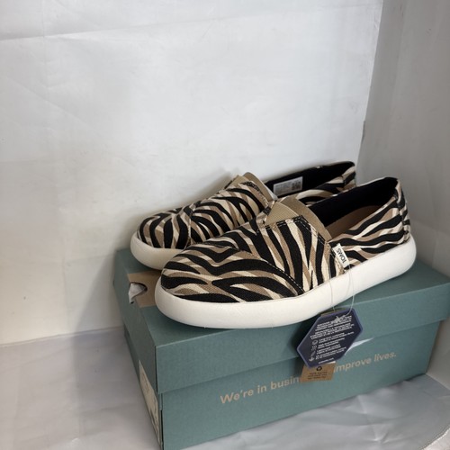 Toms Women's Alpargata Mallow Natural XL Liger Print size 6W , size 8.5 W