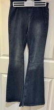 Free People Penny Pull On Flare Jeans Bell Bottom Sz 27 Blue Retro Boho NWOT