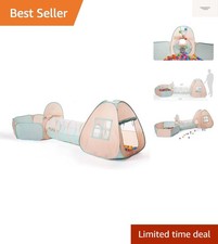 3 in 1 Pop Up Play Tent with Tunnel, Ball Pit for Kids, Boys, Girls, Babies a...