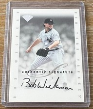 BOB WICKMAN 1996 Leaf Signature Series Update AUTO AUTOGRAPH ! NEW YORK YANKEES!