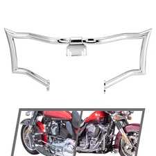 Chrome Steel Bolt-on Front Engine Guard Crash Bar For Harley CVO Street Glide