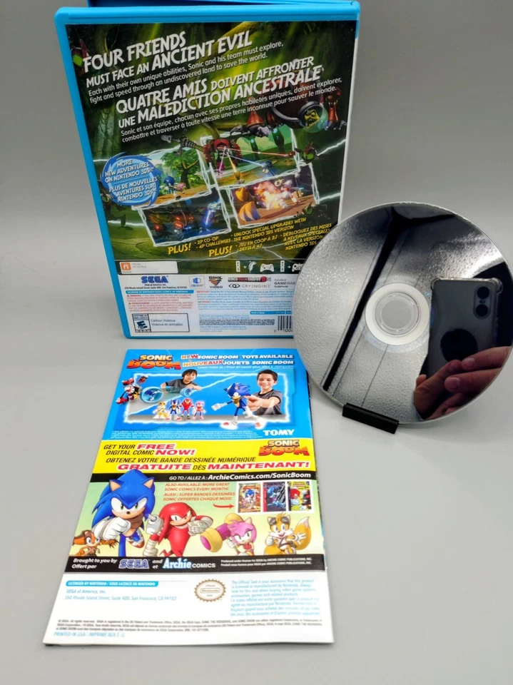 Sonic Boom Rise of Lyric Wii U Nintendo CIB! Like New Condition Next Day Ship - Image 2 of 2