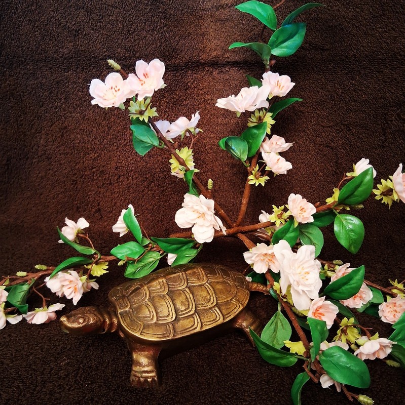 VINTAGE ASIAN BRASS TRINKET BOX TURTLE, TORTOISE, HINGED FIGURINE