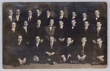 Postcard Group of Men in Suits Ties Son Wrote...