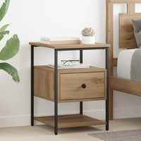 Nachttisch 2 Stk. Artisan-Eiche 40 X 42 X 56 Cm Holzwerkstoff