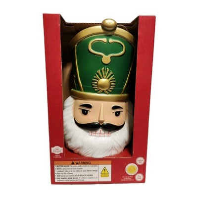 Holiday Time 14  Nutcracker Blow Mold Light Up Christmas Tree Topper Decor