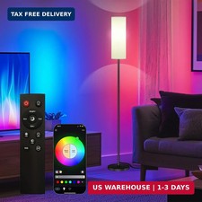 Qaubauyt Smart LED Floor Lamp with APP Control  RGB Colors - Dimmable Standing