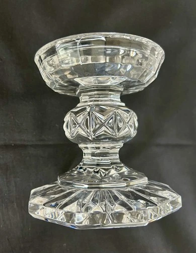Waterford Crystal Bedford Pillar Candlestick 4.25” Vintage Seahorse Mark