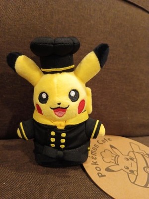 Pokémon Cafe Pikachu Mascot Keychain Pastry Chef Black Cafe Exclusive Japan