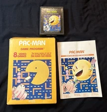 Atari 2600 Pac-Man Game w/ Box & Manual – CX2646 Complete Vintage Set