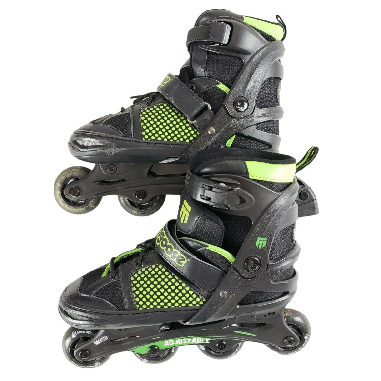 Rollerblades Adjustable Size 5-8 Black Mg-088b-l