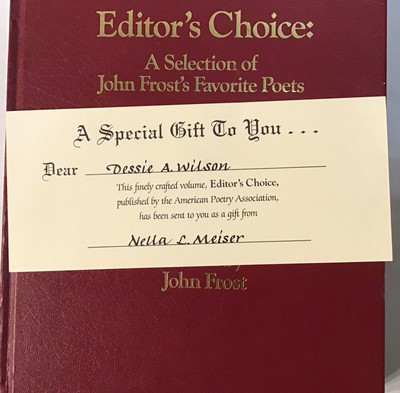Editor's Choice: Selection of John Frost's Favorite Poets By John Frost 1988