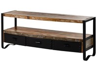Tv Board Wildeiche Lowboard Sideboard Massivholz Industrial 3 Schubladen Altholz