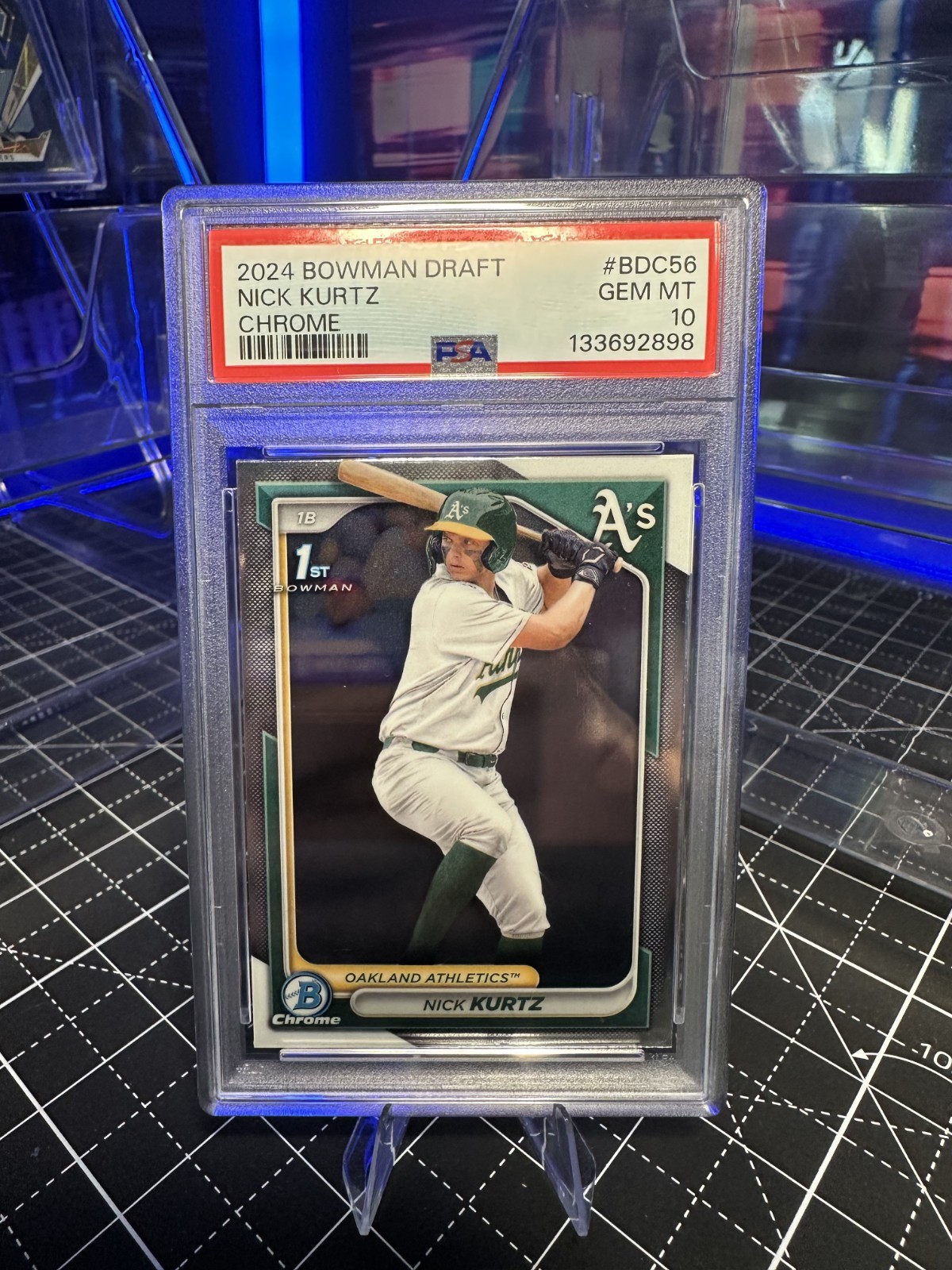 2024 Bowman Draft - Chrome Nick Kurtz #BDC-56 (RC) PSA 10 / Oakland Athletics