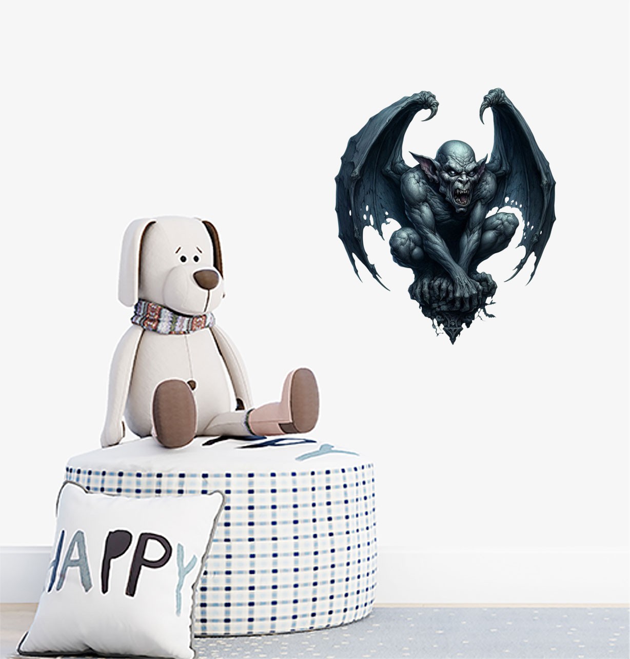 Halloween Gargoyle Wall Art Bedroom Nursery Decor Vinyl Sticker Decal 6 ...