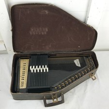 Vintage Oscar Schmidt Autoharp w/ Tuning Wrench  Case - 12 Chords