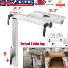 RV Table Leg Movable Rotatable Folding Height Adjustable Camper Caravan Kit UK