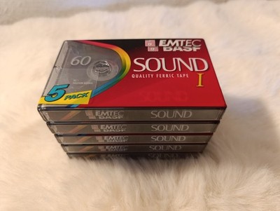 BASF EMTEC Sound Kasetten (5 Pack) 60 Min #NEU in Folie