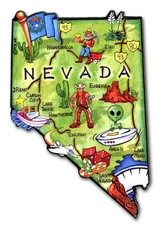 Nevada Artwood State Magnet Souvenir by Classic Magnets