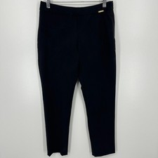 Ellen Tracy Dress Pants Women's Size 4 Black Solid Stretch Pockets