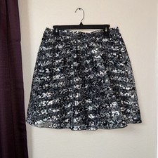 833 Xhilaration Sheer Overlay Flared Skirt With Pockets Size Large