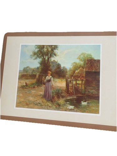 Vtg (6) Pimpernel Cork Backed Placemats Around The Farm England Bucolic Country