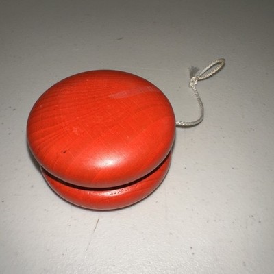 Vintage or Antique Red Wood Wooden Yo-Yo YoYo