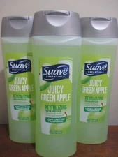 Lot of 3 Suave Juicy Green Apple Revitalizing Shampoo 15 oz