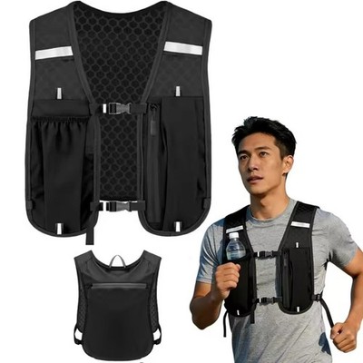 Running Hydration Vest for Women and Men, Water-Resistant, Breathable, Backpack 