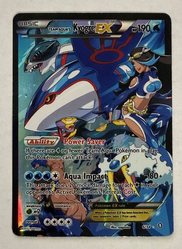 Team Aqua's Kyogre EX 006/034 Magma Gang vs Aqua Gang: Double Crisis - creased