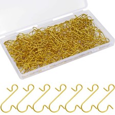 300 Pieces Christmas Ornaments Hooks Metal S-Shaped Hangers Wire with Storage